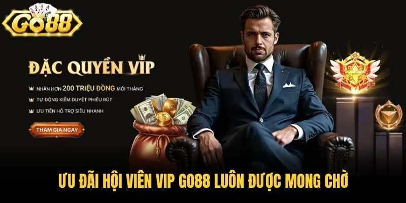 Ưu đãi hội viên Vip Go88 luôn được mong chờ